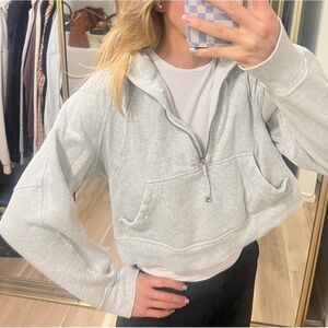 Lululemon Oversized Scuba half zip hoodie Heather Grey